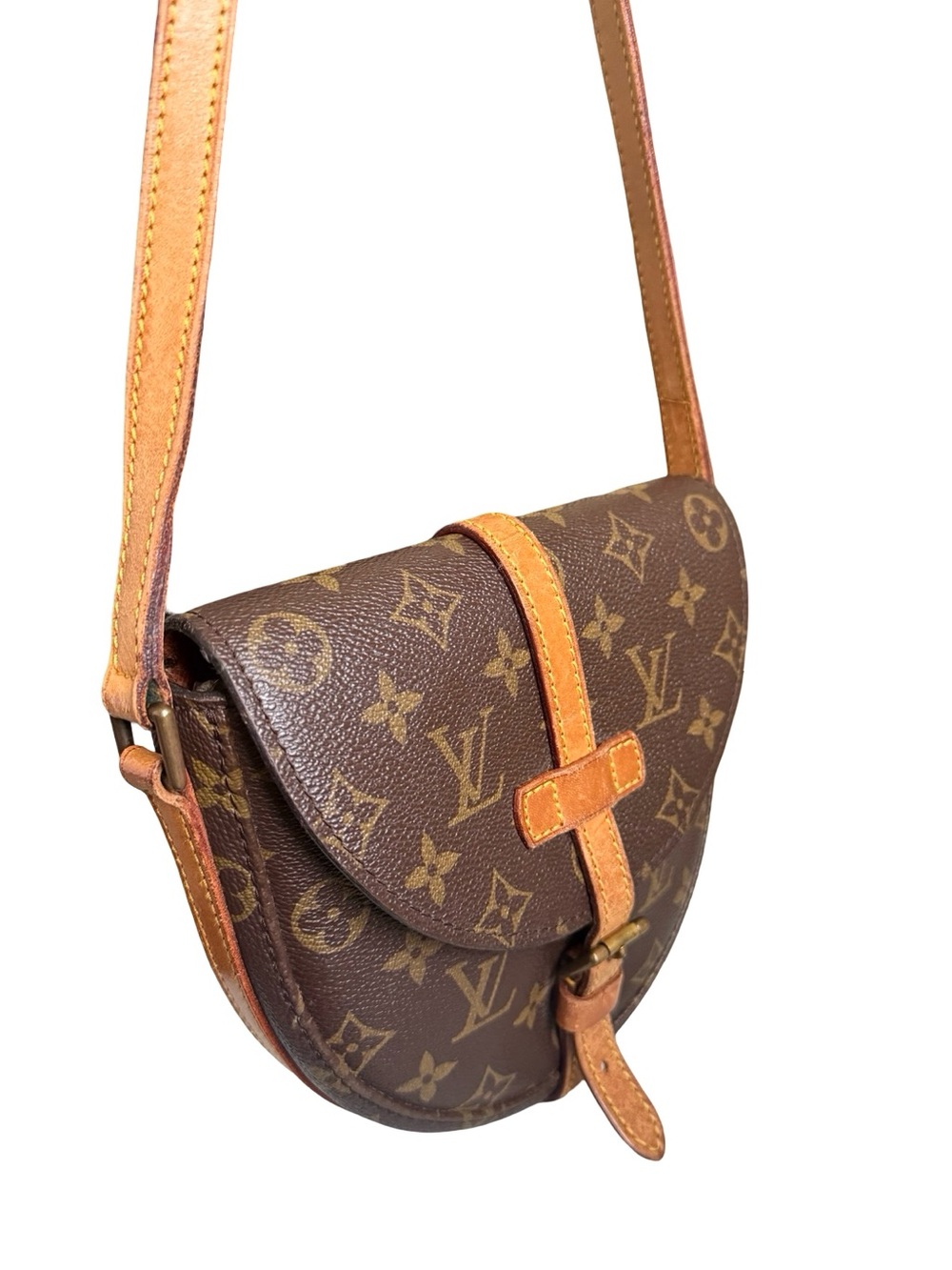 Louis Vuitton Vintage Chantilly Monogram Canvas Crossbody Saddle Bag - Picture 4 of 17